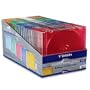 Verbatim 94178 Slim CD and DVD Storage Cases, 5 Assorted Colors, 50-Pack