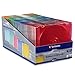 Verbatim 94178 Slim CD and DVD Storage Cases, 5 Assorted Colors, 50-Pack