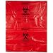 Bel-Art 131653138 Polypropylene Red Super Biohazard Waste Disposal Bag 20-30 Gallon Capacity, 31" Width x 38" Height x 2 mil Thick (Box of 200)