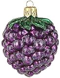 Blackberries Polish Glass Christmas Ornament, Set of 2