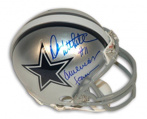 Danny White Autographed/Hand Signed Dallas Cowboys Mini Helmet with Americas Teams Inscription