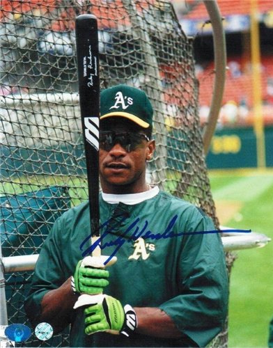 Rickey Henderson Autographed/Hand Signed Oakland Athletics 8x10 Photo