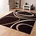 Kitchen & Housewares : Patina Brown Cream Designer Large Modern Rug 120cmx170cm