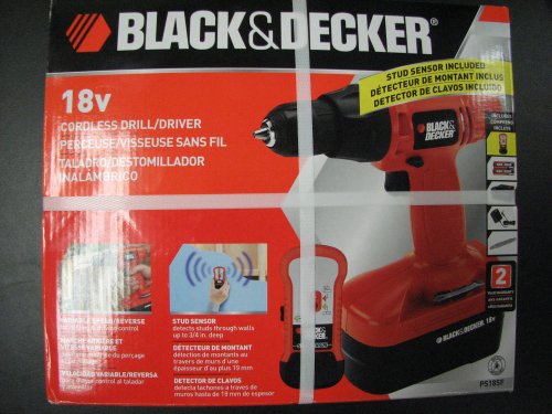 51SkM-OW2tL Black & Decker 18 Volt Cordless Drill W/free Stud Sensor