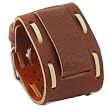 Nemesis #HIN-TB Wide Brown Leather Cuff Wrist Watch Band