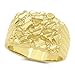 Men's 19mm Wide Chunky 14k Gold Plated Nugget Statement Ring