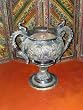 Intricately Carved Bronze Finished Brass Planter