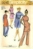 Simplicity 9216 Sewing Pattern Misses Retro Mini-Dress & Pants Size 12 - Bust 34