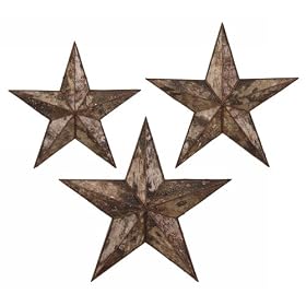 BIRCH BARK STARS, SET/3