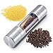 2-in-1 Salt and Pepper Grinder Set,Salt and Pepper Mill, Kitchen Supplies Adjustable Sleek Stainless Steel Grinder Two Mills Into One Dual Ended Design