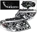 01-05 VW Passat 4/5Dr Projector Headlights R8 Style DRL LED Chrome