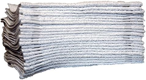 Utseka Washcloths 24-pack, Cotton White Soft Absorbent Bath and Cleaning Towel Set Cloth, 12 X 12 Inches