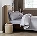 Amazon Brand – Pinzon Paris Printed Duvet Set - King, Light Grey