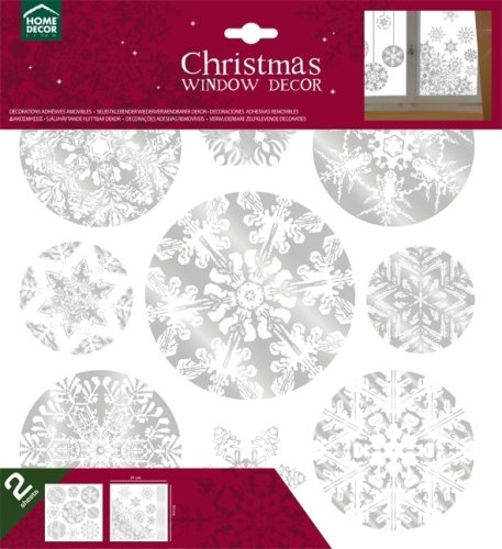 Leisurebrands, Home Decor Snow Flakes Window Stickers
