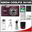 Nikon Coolpix S4100 14.0 MP Digital Camera (Plum) with 16GB Card + Battery + Case + Tripod + Accessory Kit Nikon Coolpix S4100 14.0 MP Digital Camera (Plum) with 16GB Card + Battery + Case + Tripod + Accessory Kit