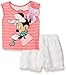 Disney Girls' 2 Piece Minnie Top With Bow And Crochet Shorts