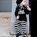 1Set Infant Baby Boy's Letter Print T-Shirt Tops+Striated Pants Outfits Clothes (12 Months)