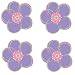 Brewster WPF93730 Wall Pops Poppie Removable Wall Art, Purple Flower