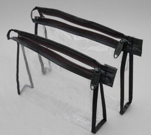 10 Pack Medium and Large Luggage TSA Carry On Toiletry Pouch Zipper Vinyl Travel Bag