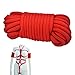 Shibari Rope - Moonight 32-Foot 10m Soft Cotton Rope SM Rope Utility Rope Black Red Pink Purple (Red)