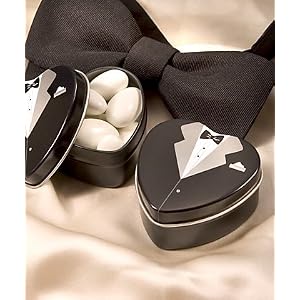 Dressed to the Nines - Tuxedo Mint Tin Wedding Favors, 50