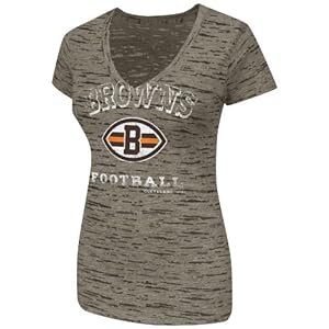 NFL Cleveland Browns Ladies Pride Playing IV Top, Brown Eclipse, Small