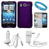 Purple Durable Protective Rubberized Crystal Hard Case Cover for AT&T Wirel ....