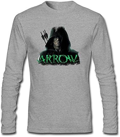 TIANAIS men's Why Arrow Is Not A Green Arrow Long Sleeve T shirts Grey XXL