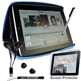 Premium Durable Slim Hard Nylon Cube Case for Apple iPad 16GB, 32GB, 64GB Wi-Fi and WiFi + 3G + Includes a 4-inch eBigValue + Premium Quality Metal Stylus Styli for Apple iPad