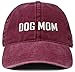 H-214-DM64-BL Dad Hat Unconstructed Baseball Cap: Dog Mom Block Letters, Burgundy