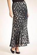  Scratch Swirl Print Flared Hem Skirt