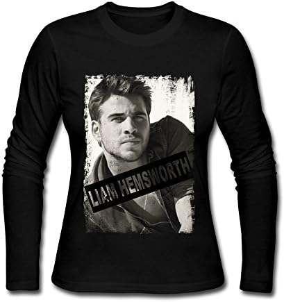 IGOG Hollywood Superstar Liam Hemsworth Poster Women's T-Shirts With Crew Neck Long Sleeve