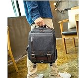 創＆テクノロジー　男女兼用　通勤 通学 バック 斜め掛けバック　背負うバック　キャンバス 帆布 リュック サック バック (グレー)