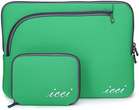 Macbook Pro 15 Sleeve, icci [Shockproof] Macbook Pro 15 inch Sleeve with [Accessories Case] For Ultrabook Laptop Notebook Apple Macbook Pro 15 with Retina - Colour Green