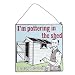 Pottering In The Shed Metal Wall Sign
