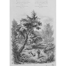 Charles-Fran�ois Daubigny (Illustrations for the "Chants et chansons populaires de la France": Combien j'ai douce Souve - 13x19