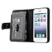 iPhone SE Case, Insten Leather Case with Wallet Compatible with Apple iPhone 5SE / 5S / 5, Black