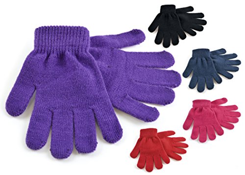 12 Pairs BIg Girl's Magic Gloves Several Colours