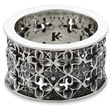 King Baby Wide Relic Band Sterling Silver Ring, Size 10