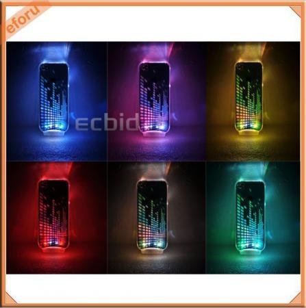Apple High Quality LED Color Change Flash Light Hard Skin Protect Case Cover for Apple Iphone 4 4s