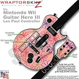 Kearas Flowers on Pink Skin by WraptorSkinz TM fits Nintendo Wii Guitar Hero III (3) Les Paul Controller (GUITAR NOT INCLUDED)