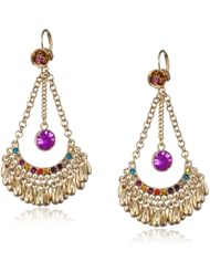 Betsey Johnson "Carnival" Crystal Chandelier Drop Earrings