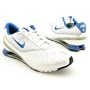 WOMENS NIKE SHOX PURSUIT+ 316582 141 (7.5 M, white/silver/blue)