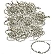 100 Ball Keychain Parts Key Ring Tag Chain Finding 4"