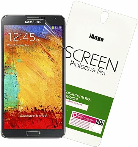 iAugo High Definition (HD) Screen Protector for Samsung Galaxy Note III 3 N900/n900A [5-pack] Xtreme Scratch Defender Ultra Clear High-Response