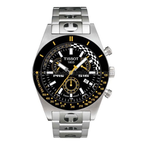 Tissot Men's T91148851 T-Sport PRS 516 Stainless Steel Black Retrograde Chronograph Watch