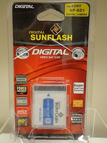 Digital SunFlash Li-ion Baterry D (type)digital video Battery For Sony NP-BD1/BD1 Digital Camera(Rechargeable)