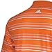 adidas Golf Men's Puremotion Textured Stripe Polo, Bright Orange/White, X-Large