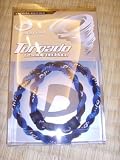 Phiten Tornado Titanium Necklace Black Blue 22''