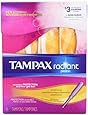 Tampax Radiant Plastic Unscented Tampons, Super Plus Absorbency, 16 Count